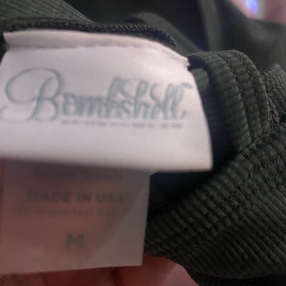 Forest Green 🌿 Power Ribbed Bra 🌿 Limited Ed 💚Bombshell Sportswear - MEDIUM - Picture 7 of 10